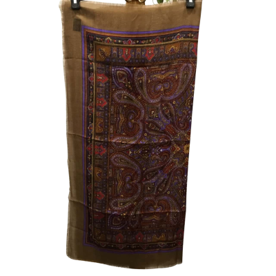 The Specialty House Brown Patterned Scarf 