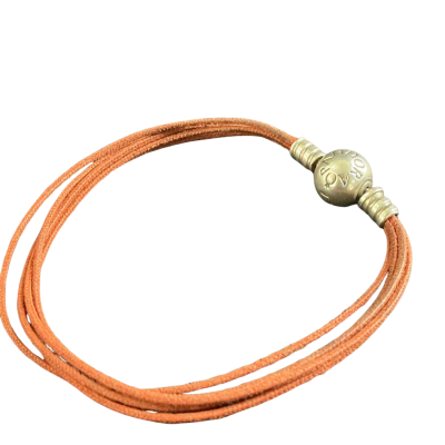 Pandora Womens Bracelet Burnt Orange / Sterling Silver - stamped ALE