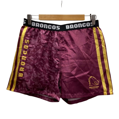 NRL Women’s  Size 16 BRISBANE BRONCOS FOOTBALL Shorts Purple  RRP $12.00