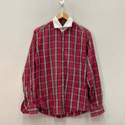Louis Philippe Mens  Size 39cm / S Tailored Fit Shirt Tartan check
