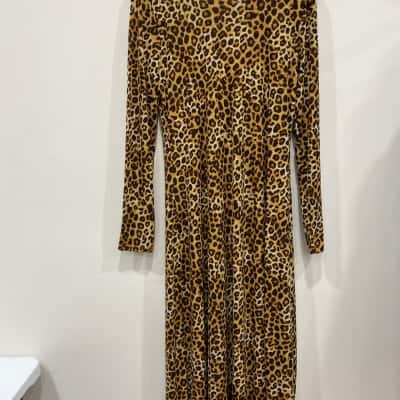 Witchery Womens  Size XL Long Sleeve Dress / Maxi Dress Animal print 