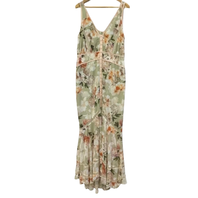We Are Kindred Womens Size 14 Maxi Dress Green/Floral