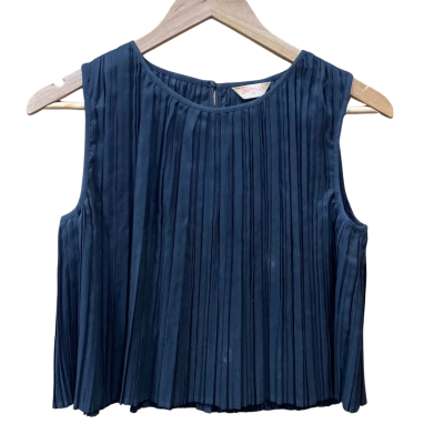 Gorman Black Pleated Sleeveless Top Size 8