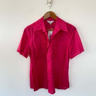Noni B Pink Short Sleeve Shirt Size 10