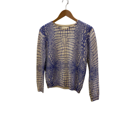 Oroton Women's  Size M Jumper Black  / Blue / Cream 