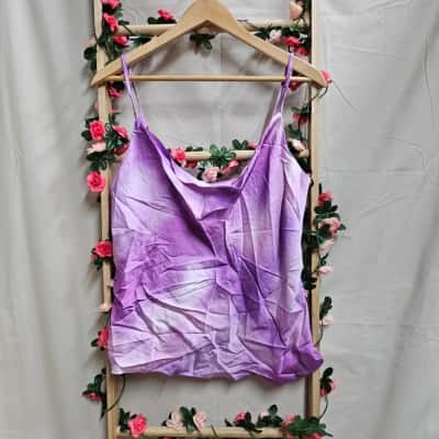 Womens Decjuba Purple Camisole Top Size 12 RRP $79.95