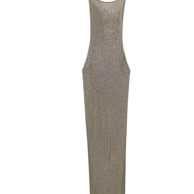 Meshki Womens  Size XS Maxi Dress Beige 