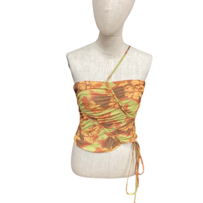 Bec & Bridge Womens  Size 8 Halter Neck Top Burnt Orange / Green / Multicoloured 