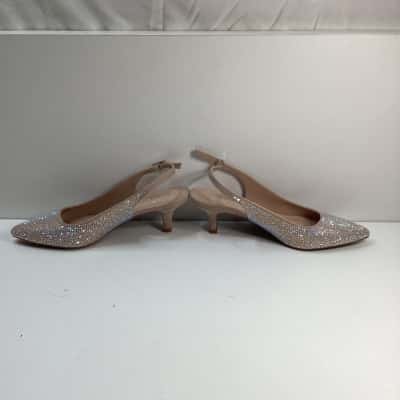 Vybe Womens  Size 6 Heels Diamanté /Beige 