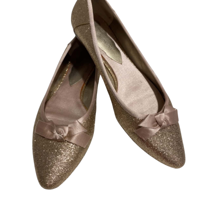 Nine West Womens  Size 7.5 Champagne / Pink  Ballet Flats