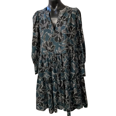 Witchery Womens  Size 10 Babydoll Dress Black  / Blue / Floral / White 