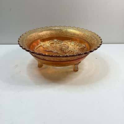 Imperial Marigolds Carnival Glass Bowl