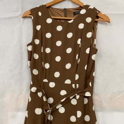 Forcast Womens Dress Hannah Sleeveless Polkadot - Size 8 Brand New RRP$109.99