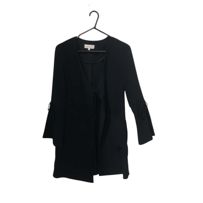 Veronica Maine Black Tie Up Jacket Top Size 10