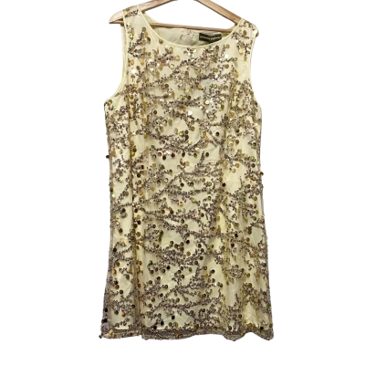 Princess Highway Womens  Size 18 Cream / Gold Dress