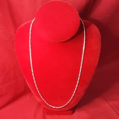  Unisex 925 Silver Figaro chain necklace