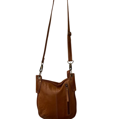 Manzoni Brown Leather Cross Body Bag 
