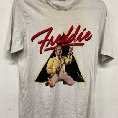 Freddie Queen Mens  Size M Short Sleeve T-shirt White 