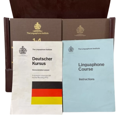 The Linguaphone Institute German Course, Audio Cassettes with Guide Books, in Box