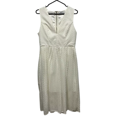 White Closet Women's  Size 10 Cocktail Dress / Midi Dress / Party Dress / Sleeveless Dress  Cream 