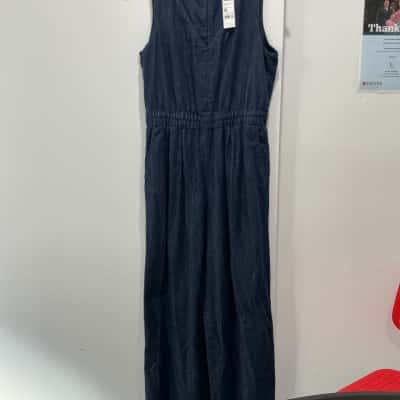 United Colors Of Benetton Womens  Size M Sleeveless BNWT  Playsuit Blue 