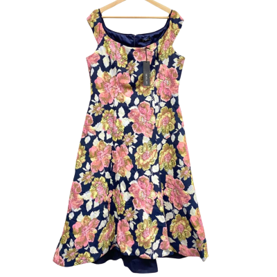 Moss and Spy “Beatrice”  A-Line Floral Midi Dress Size 16