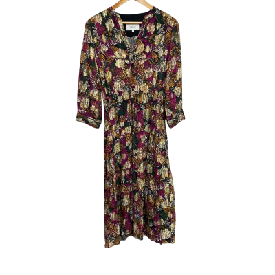 Ba&sh Womens  Size 3 Floral Dress Black  / Gold / Pink  