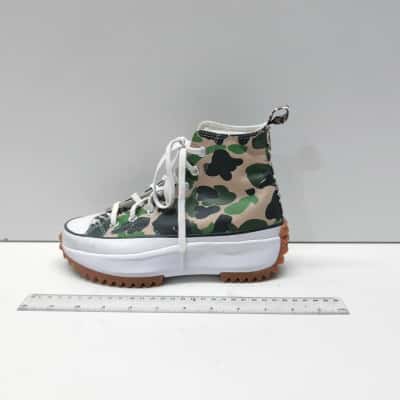 Converse Run Star Hike High Top Camo Platform Sneakers Women US 6.5 Men 5 170913C