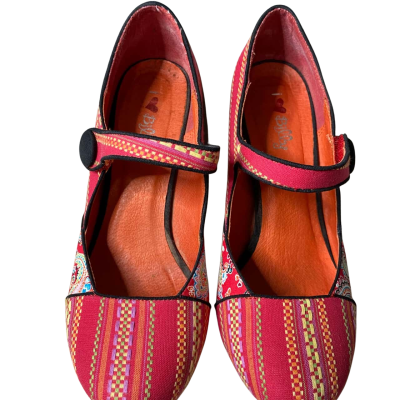 I Love Billy Red Multicoloured Court Shoes Size 38