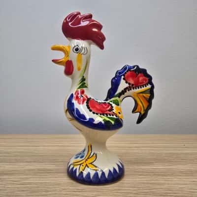 Vintage Barcelos Hand Painted Portugese Ceramic Rooster
