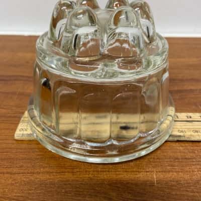 Vintage clear glass jelly mold
