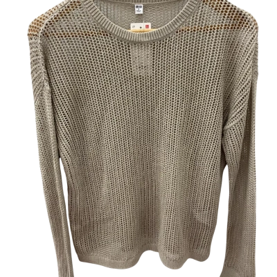 Uniqlo Womens  Size M Long Sleeve Top Beige 