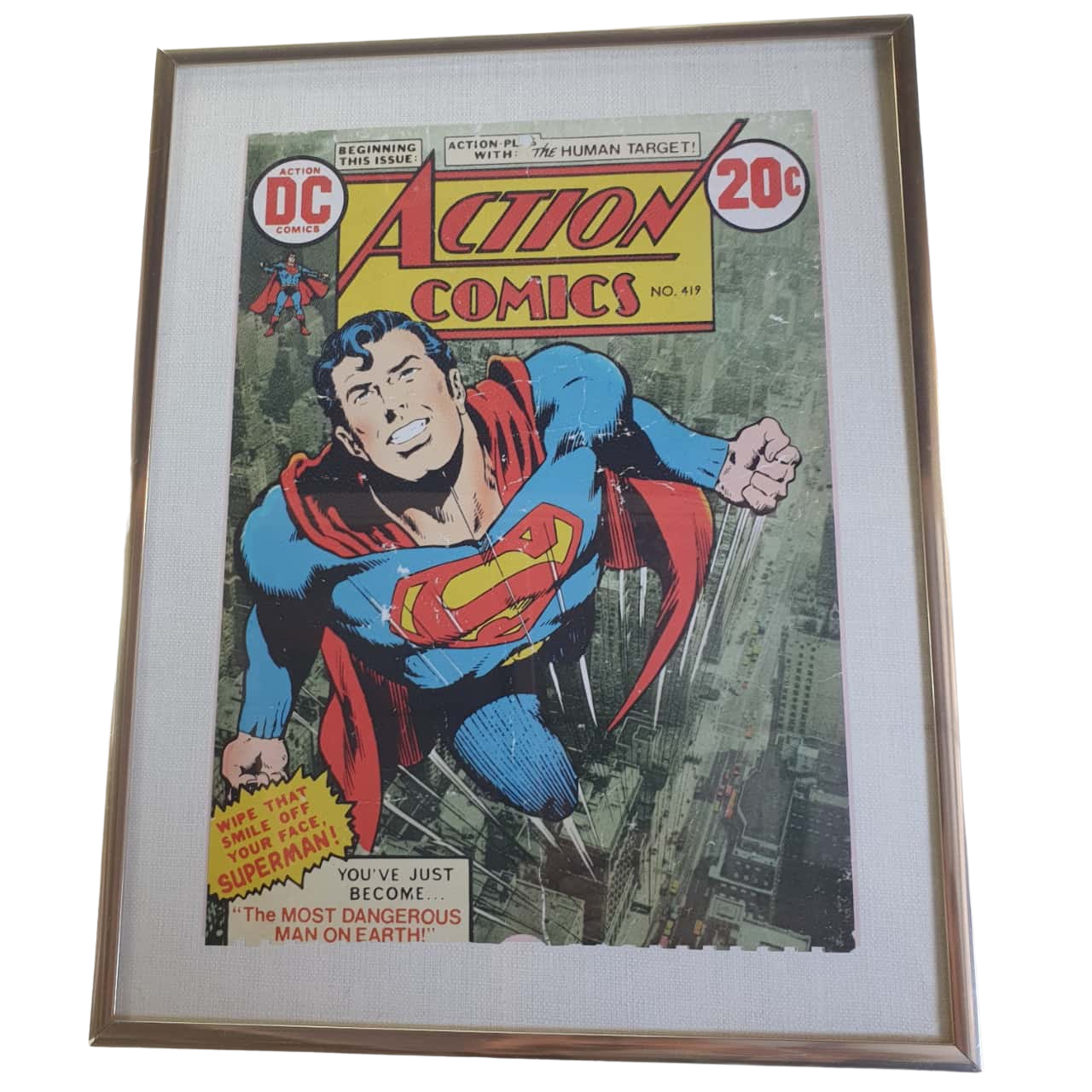 Action Comics no. 419 framed cover art(s)