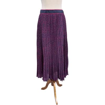 Tommy Hilfiger Womens  Pleated Skirt Navy / Red Size 36