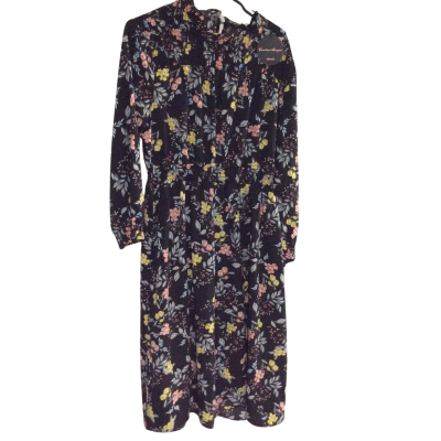 Caroline Morgan Womens  Size 14 Floral Dress Black  / Grey / Navy Blue / Pink  / Yellow 