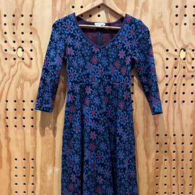 Anna Thomas Womens Short Sleeved Floral Dress Size 8