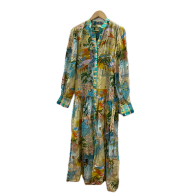 Kachel Womens Dress Size 6 Blue / Coral / Floral / Green / Multicoloured / Orange / Pink  / Teal / Turquoise / Yellow 