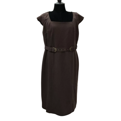 Liz Jordan Womens Size 14 Sleeveless Dress Brown 