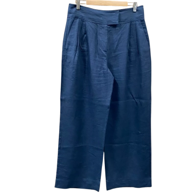 ELK Navy Blue Pleated Wide Leg Pants Size 12