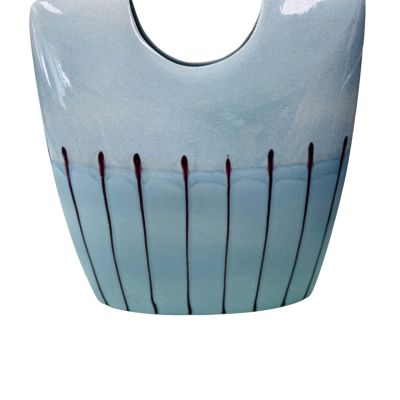 Global Views Trapezoid U-Shaped Ceramic Vase – Portugal Designer Pottery