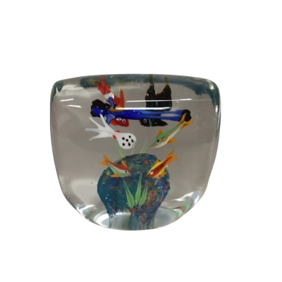 Glass patterned Sculpture 11 x 11 x 5cm