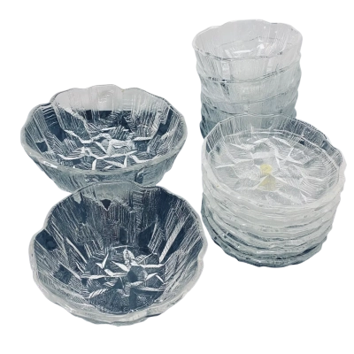 14 piece Japanese Hoya ice glass set