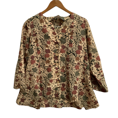 Handmade  Womens  Size 16 Long Sleeve Shirt Floral (f)