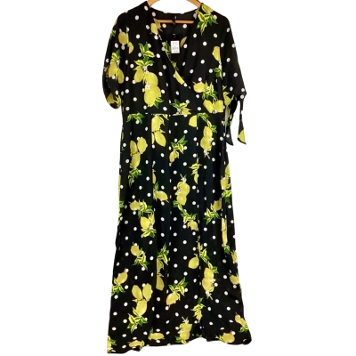 Crossroads Lemon Grass Floral Dress  - Size 18