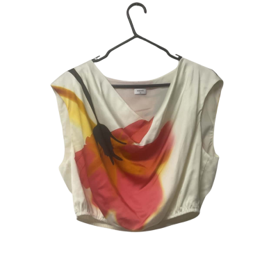 Women’s Sheike Size 14 Sleeveless Blouse Orange / Peach / Pink  / White 