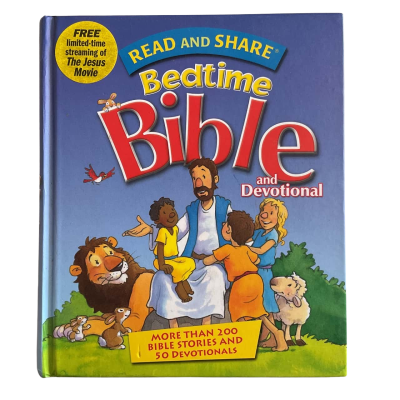 Read And Share Bedtime Bible And Devotional Hardback Bible by Gwen Ellis For Children