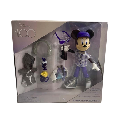 Disney 100 Mickey Mouse Platinum Celebration Doll & Accessories Set 