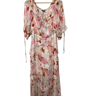 Fate & Becker Womens  Size 12 Floral Dress Pink  