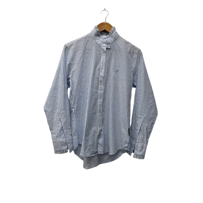  Womens Bullrush   Size M Long Sleeve Shirt Blue / Striped / White 