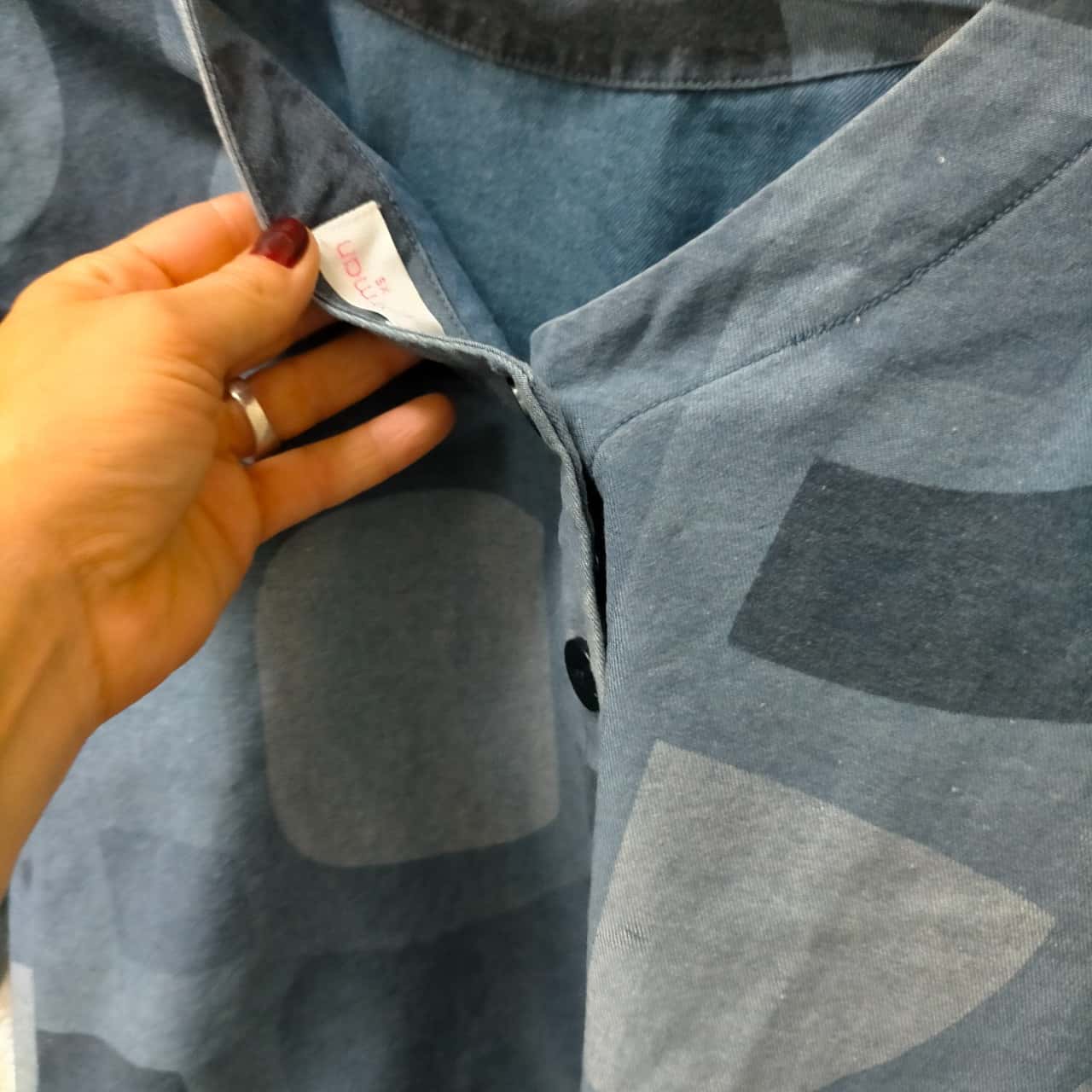 Gorman ELLEN RUFF Artist Collaboration Size XS 3/4 Sleeve Blue Back to ...
